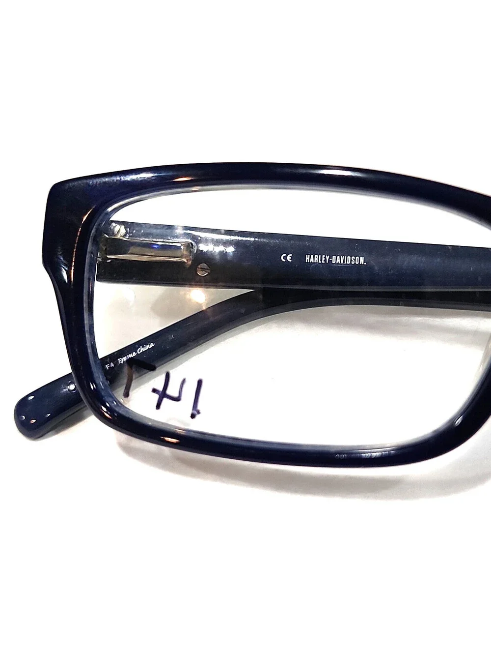 Harley Davidson HDT 103 Small Blue Rectangle Eyeglasses 51-16 135